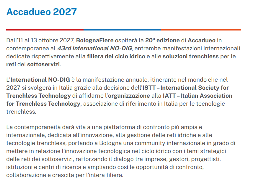 ACCADUEO 2027 - XX Edizione